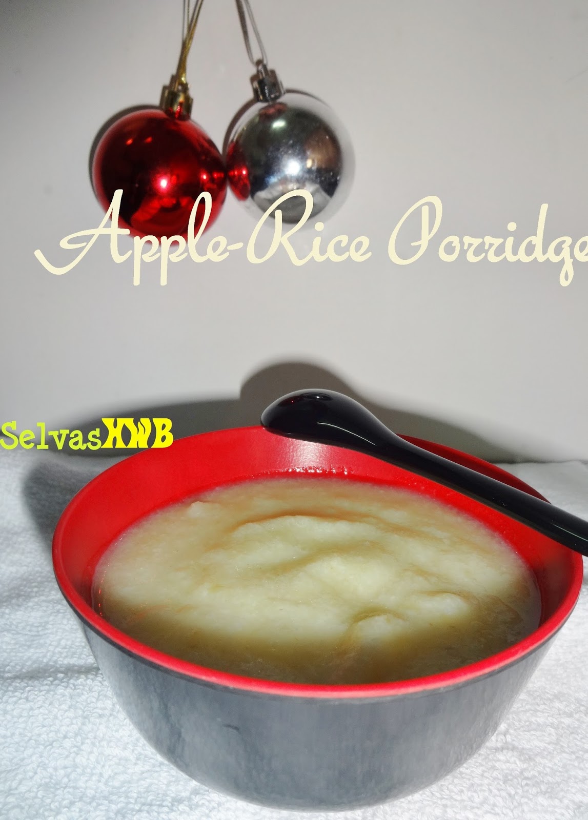 apple rice porridge for baby