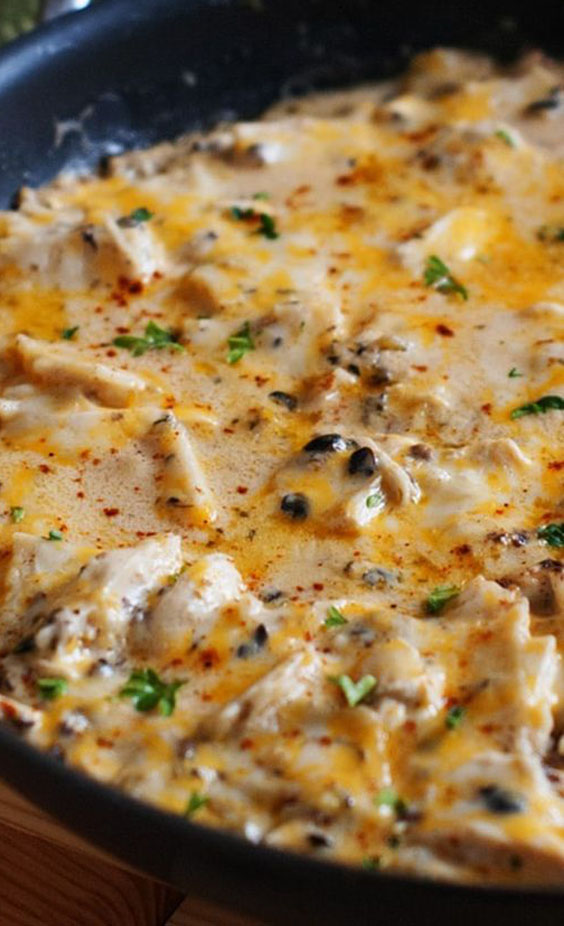 One Pan Sour Cream Chicken Enchilada Skillet Delicious Recipe Recipes