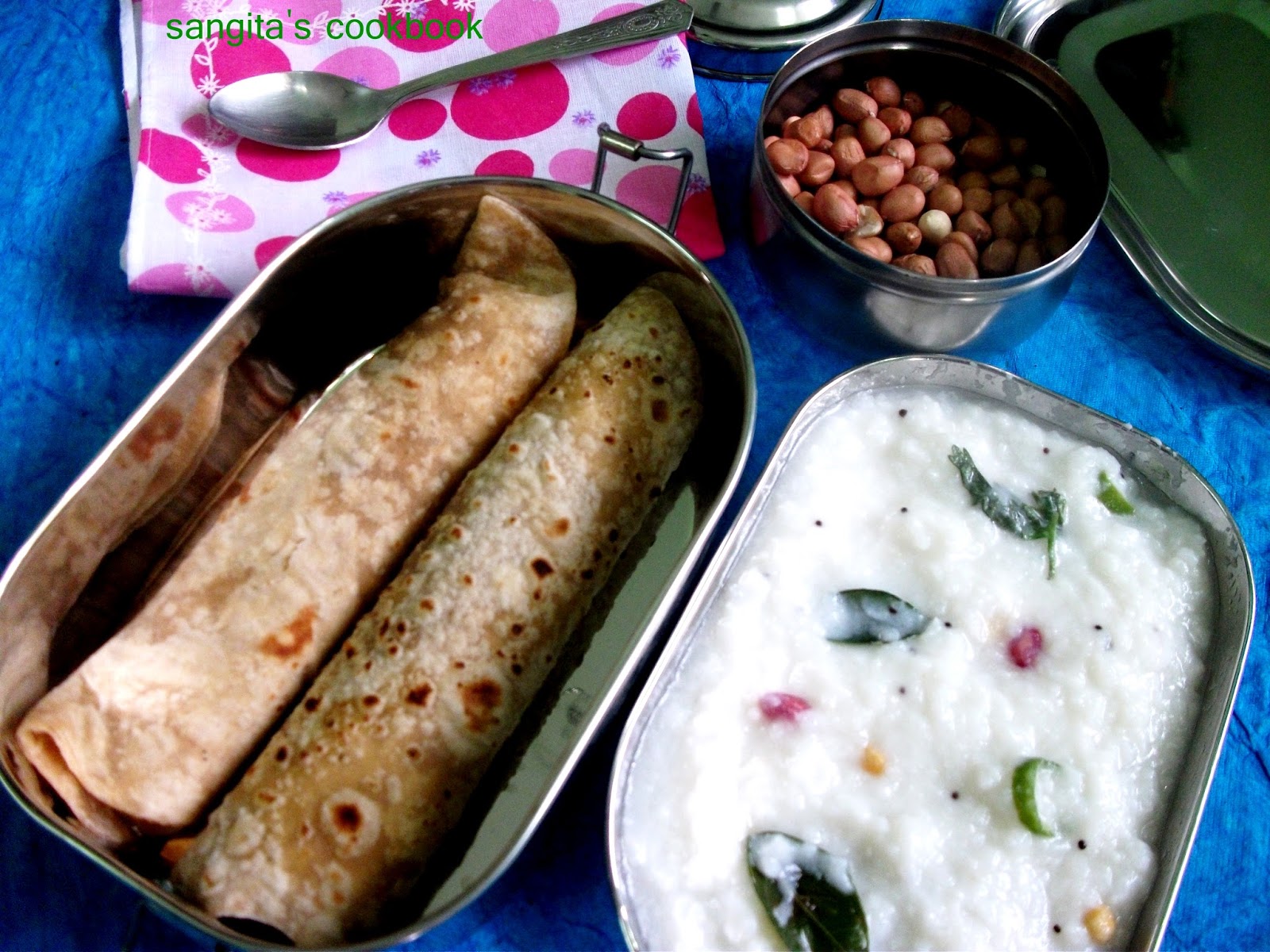 Sangita's Cookbook Children Lunch Box Idea 12 Quick Capsicum Chapati Wrap