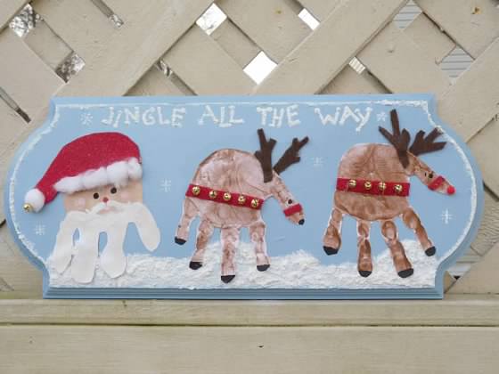 The Best of 2021: 20 Fun & Easy Christmas Handprint Art Kid's Projects Reindeer Handprint Ornament