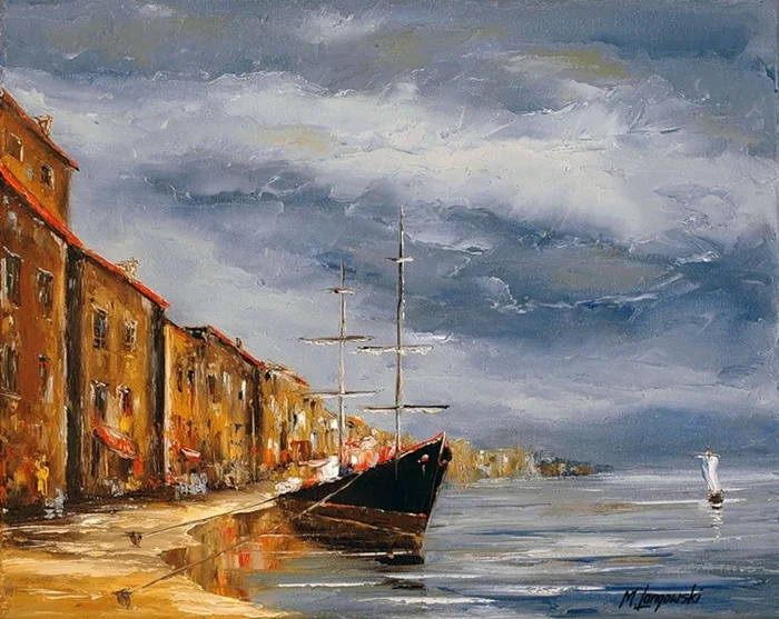 Marek Langowski | Polish Impressionist Landscapes painter | Venice by night