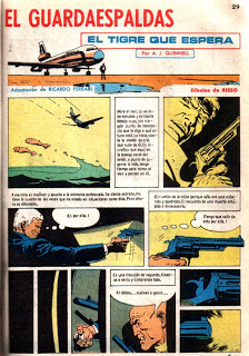 El guardaespaldas, historieta de Risso basada en la novela de Quinnell