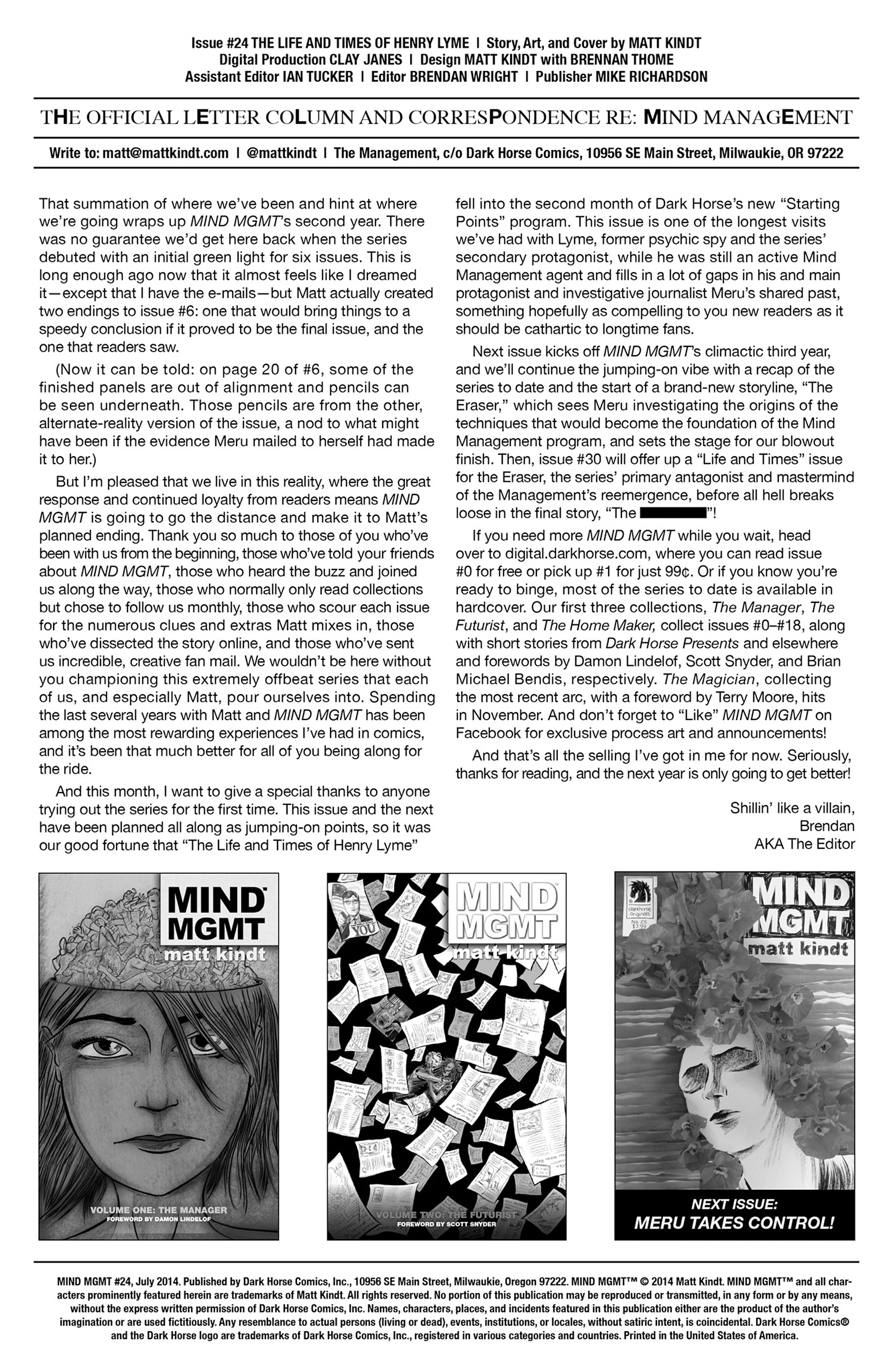 Read online MIND MGMT comic -  Issue #24 - 27