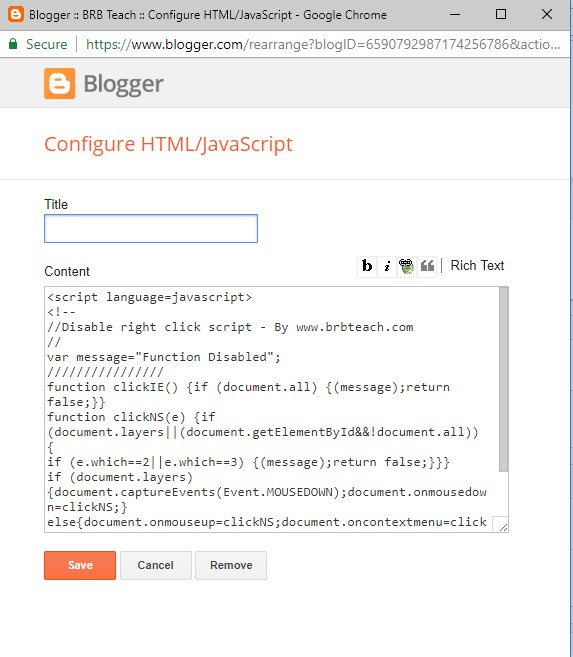 disable right click in blogger How to disable right click in blogger