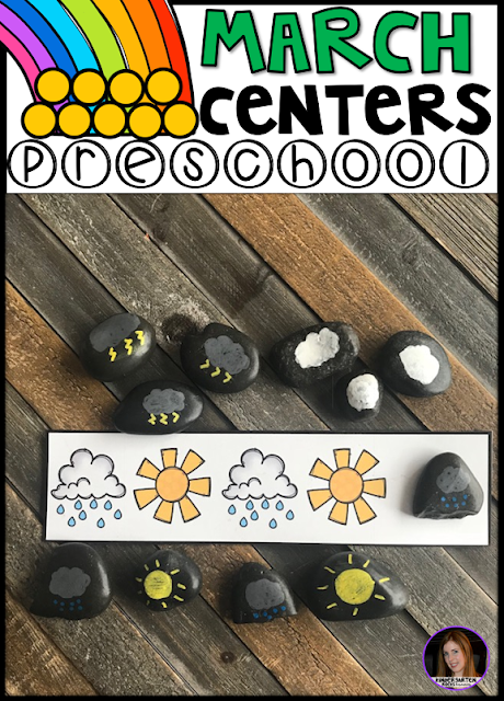 Are you looking for fun thematic spring centers that you can prep quickly for your preschool classroom?  The check out March Centers for Preschool!