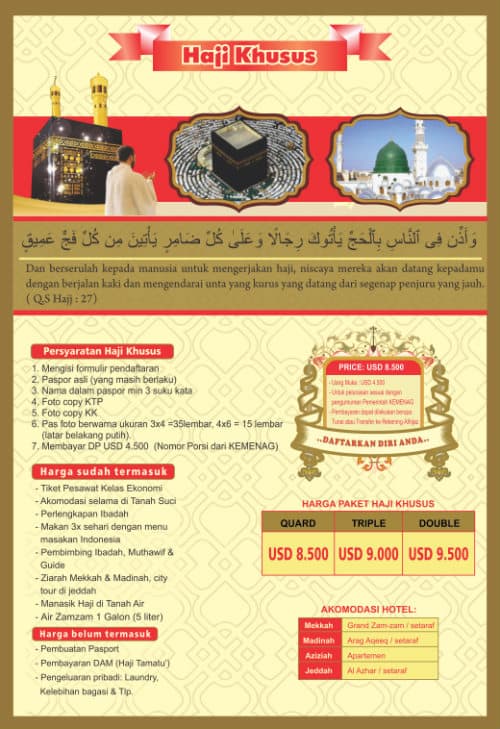 Paket Haji Khusus paket haji khusus onh plus alhijaz