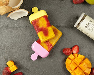 Strawberry and Mango Popsicles