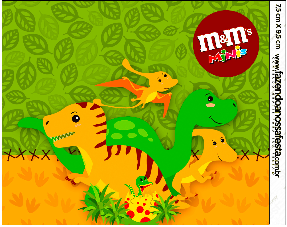 Fiesta de Dinosaurios Etiquetas para Candy Bar de Cumpleaños para Imprimir Gratis. Ideas y