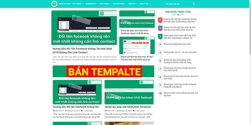Bán Template blogspot Sparks Premium Gird Edited v3.5 bản cá nhân chuẩn seo