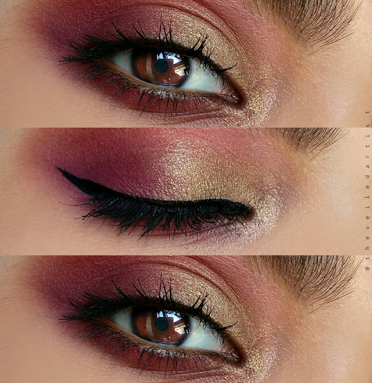 Easy Gold Smokey Eyes TutorialHoliday Makeup Part 1 The Veiled