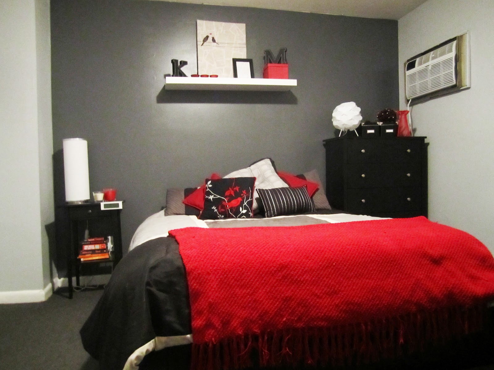 Black White Red Bedroom Ideas