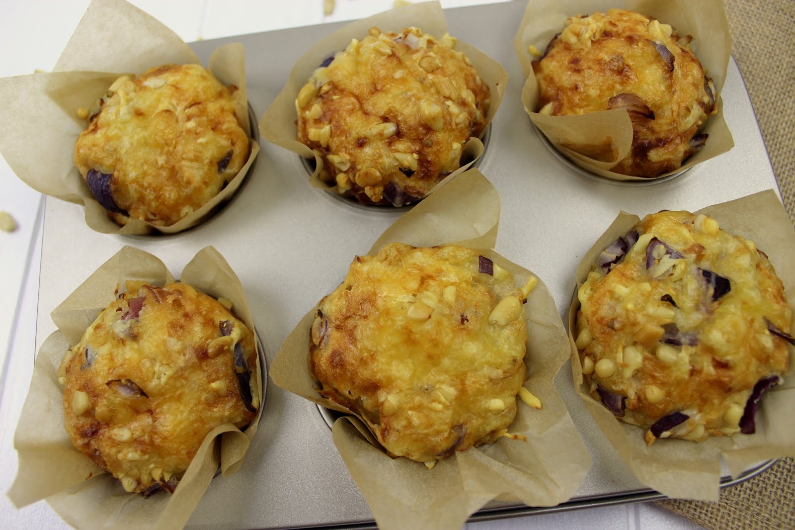 Rezept: Schnelle, einfache, herzhafte Salami-Schinken Käse Muffins mit ...