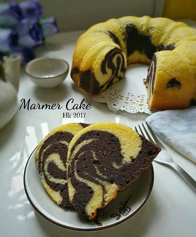 Resep Membuat Marmer Cake Jadoel Yang Enak, Empuk dan Lembyuuuut by Thuliink