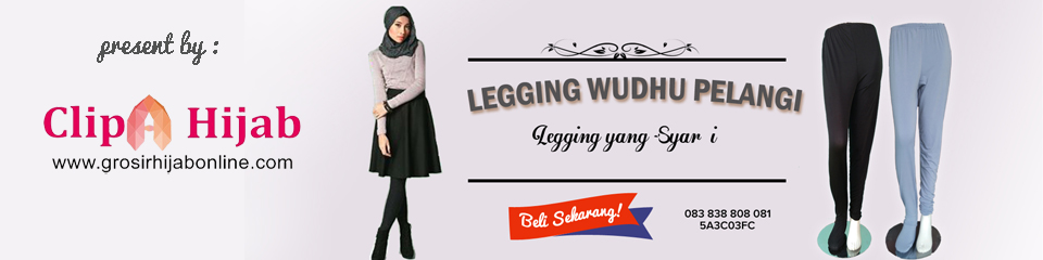 Legging Wudhu Pelangi, Celana Hijab Muslim  
