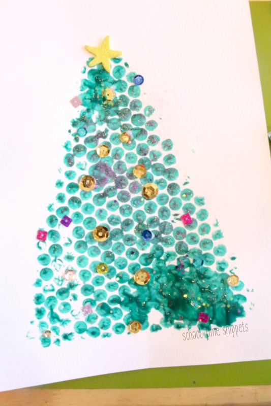 Bubble-Wrap 4-Seasons Tree Craft