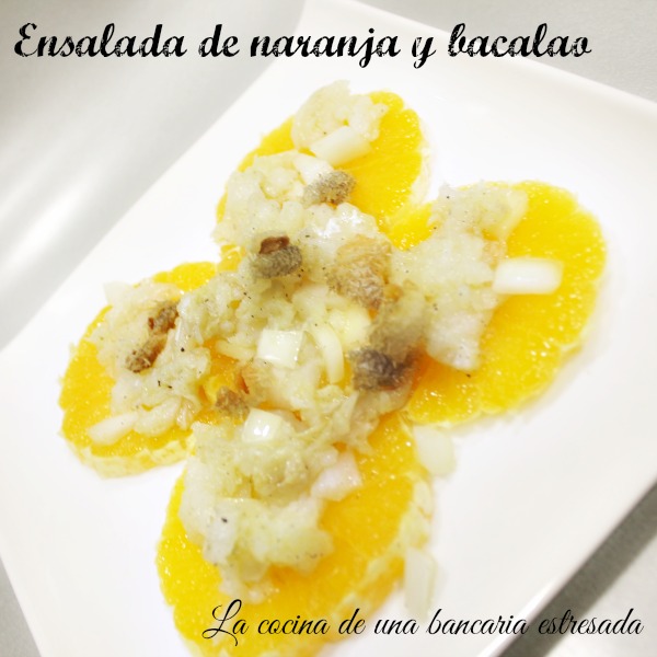 Receta de ensalada de naranja y bacalao