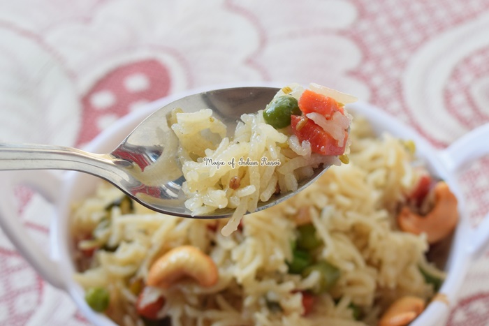 Subz Pulao - Mixed Vegetable Pulao Recipe - सब्ज पुलाव रेसिपी - Priya R - Magic of Indian Rasoi