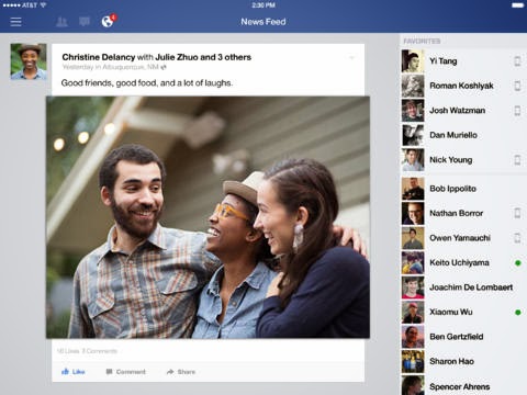 Facebook l'app ufficiale si aggiorna alla vers 14.0