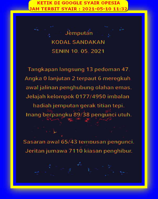 Kode Syair Sgp Forum Syair Sgp Hari Ini