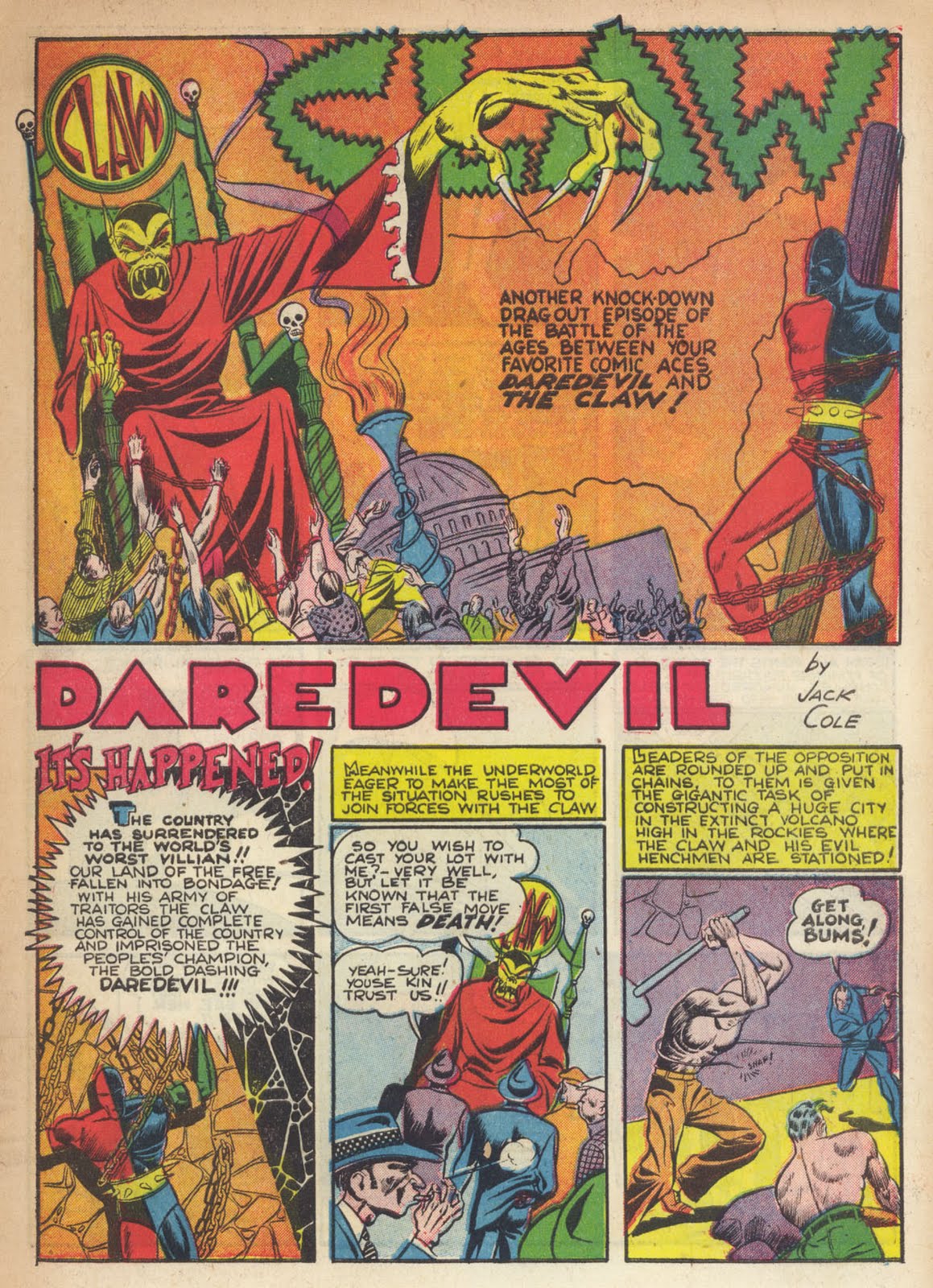 Cole's Comics: Jack Cole: Colorist - Rare Golden Age Original Art (1941)