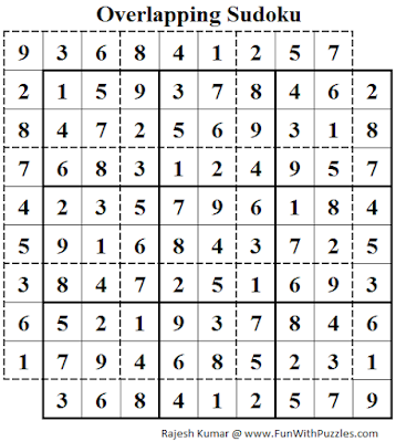 Overlapping Sudoku (Daily Sudoku League #118) Solution