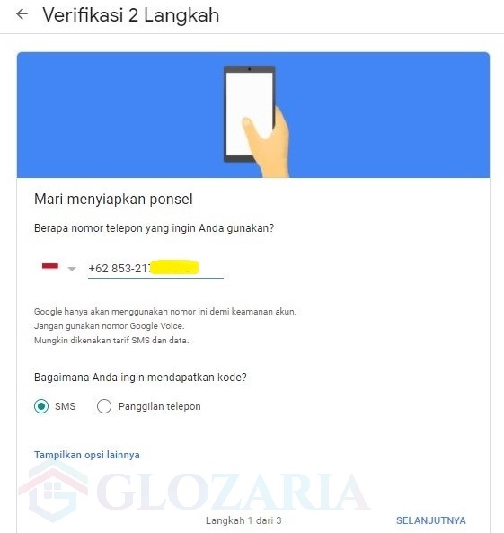 Cara Aktifkan Verifikasi 2 Langkah Akun Google Gmail Glozaria Cara Aktifkan Verifikasi 2 Langkah Akun Google Gmail Glozaria