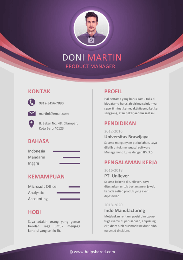 contoh-cv-lamaran-kerja-keren-curriculum-vitae Contoh CV Lamaran Kerja Keren Curriculum Vitae