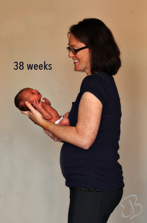 38 weeks/4 days old (he was born at 37 weeks and 4 days gestation). 