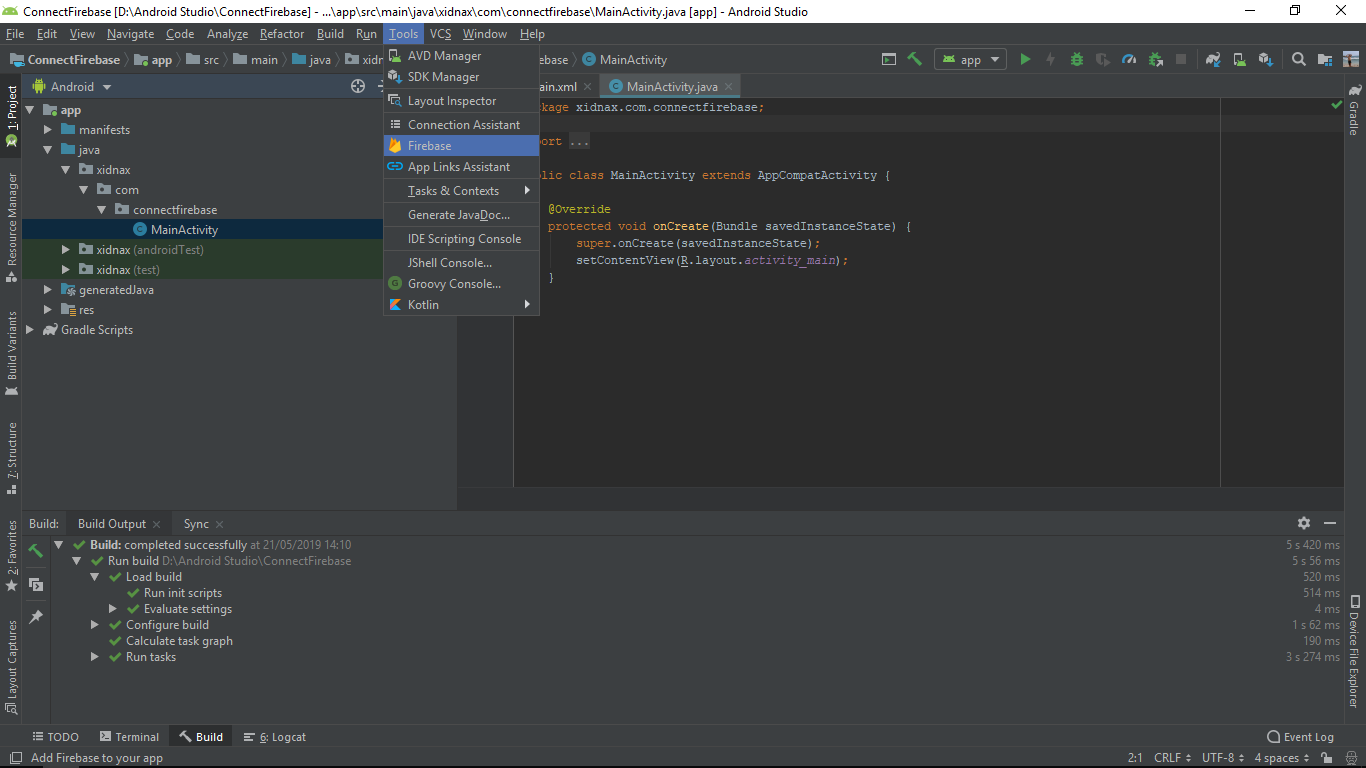 Как удалить проект в андроид студио
