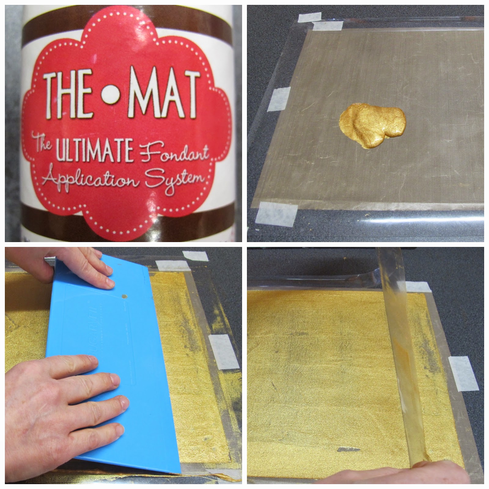 Anna Maria Cake Design How to create faux Gold leaf using Claire