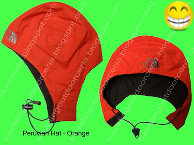 Gambar Topi Outdoor Peruvian Hat The North Face Windstopper - Orange
