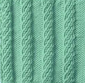 Knitting Galore: Saturday Stitch: Wide Twisted Rib Stitch