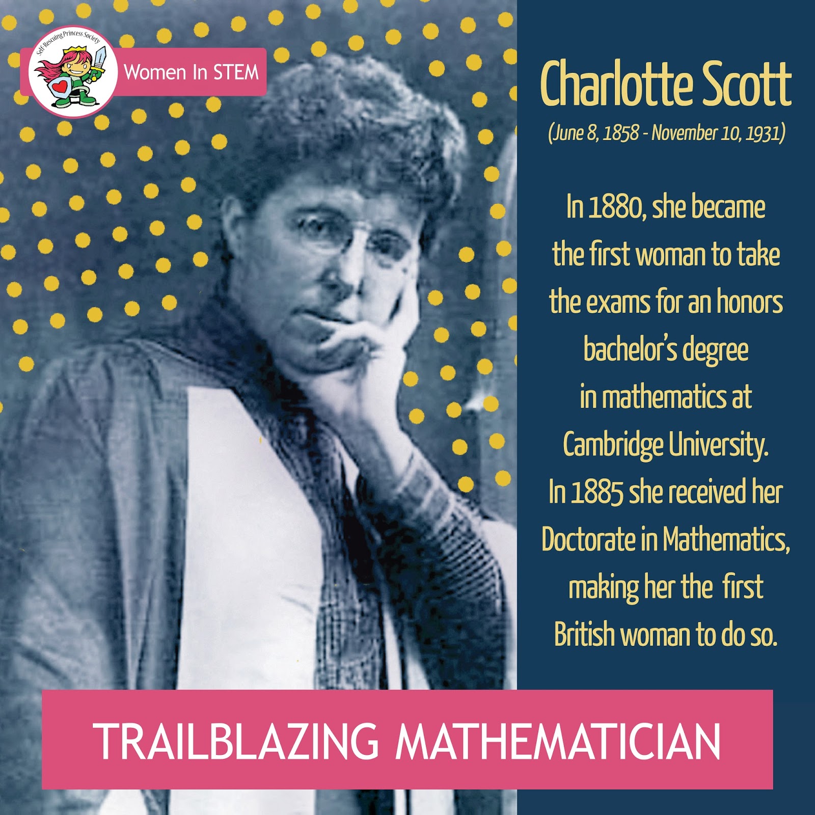 Charlotte Angas Scott - trailblazing mathematician ~ Self-Rescuing 