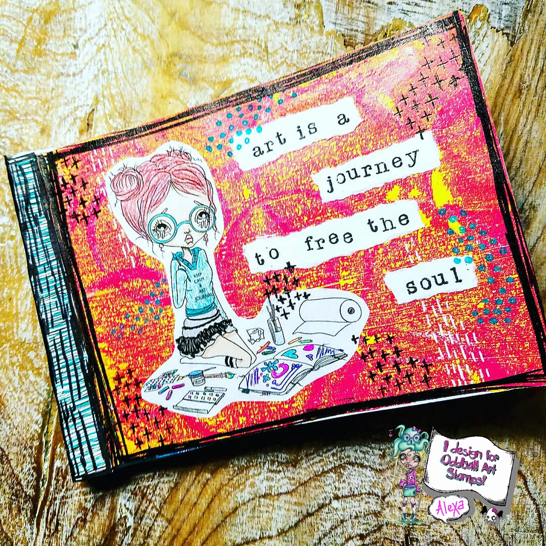 Oddball Digital Stamps by Lizzy Love Mini Art Journal
