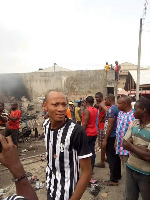 Photos: Fire destroys goods and property worth over N100 million naira at Lagos International Trade complex