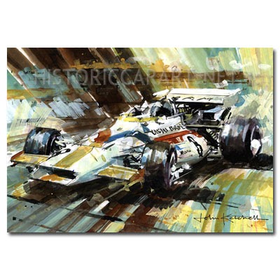 Peter Gethin F1 B.R.M Framed Canvas Tribute Signed Print "Great Gift" 