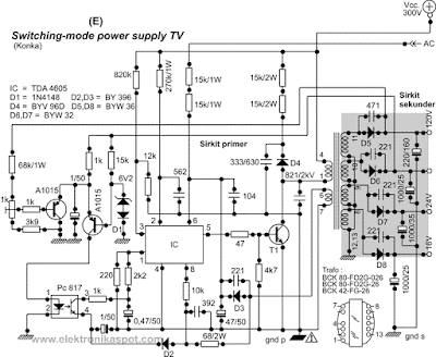 smps tv dengan tda4605 tda4605 smps circuits
