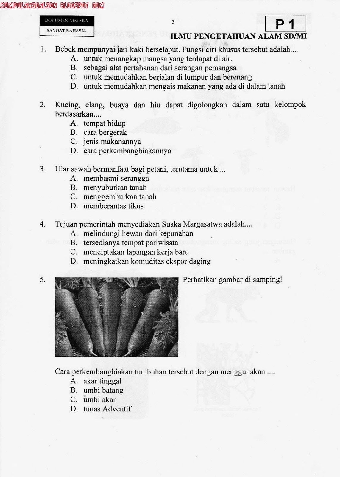 Terbaru 38+ Soal UN IPA Kelas 6 Terbaru 38+ Soal UN IPA Kelas 6