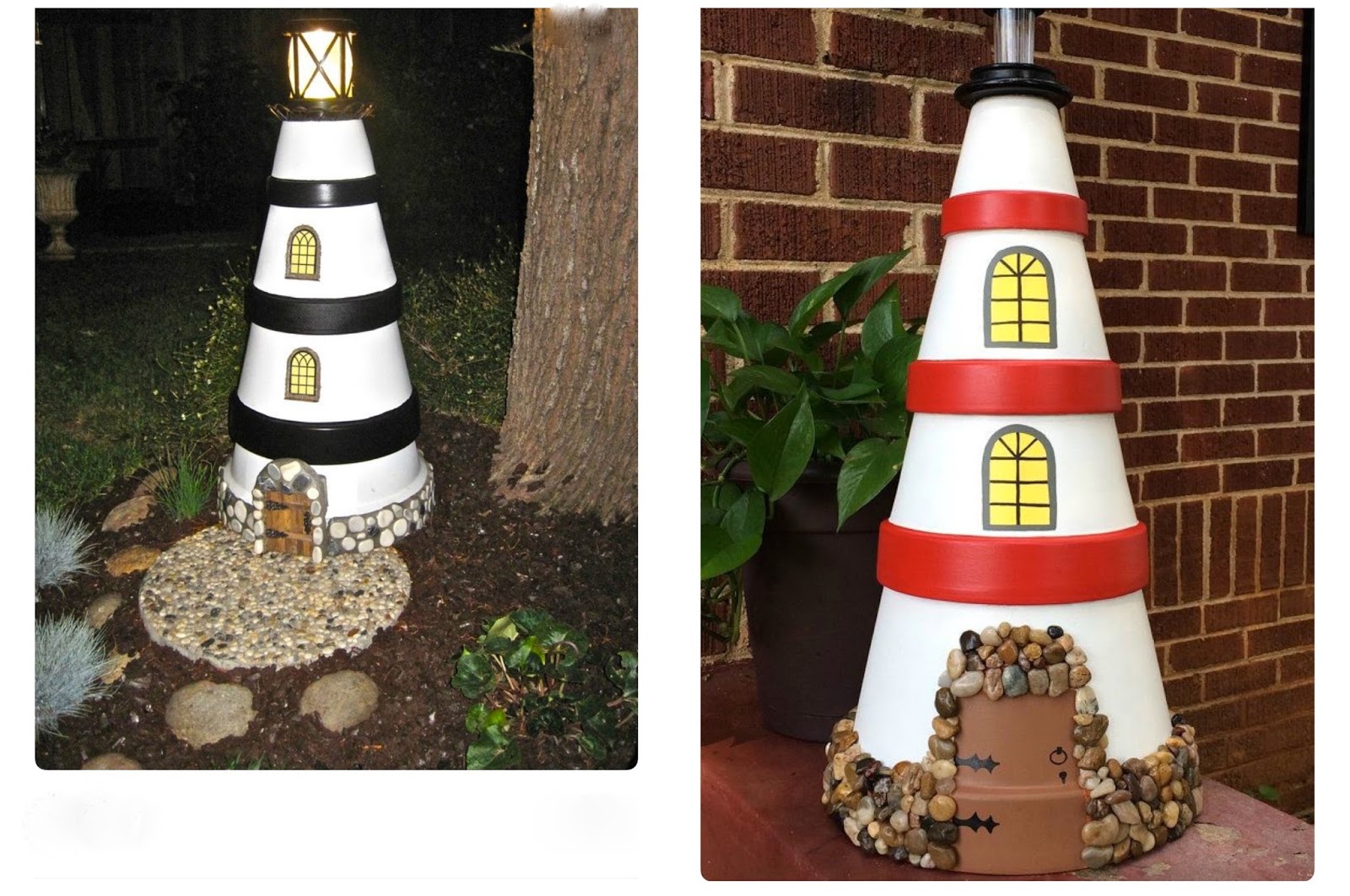 Home and Gardening With Liz Clay Pot Lighthouse