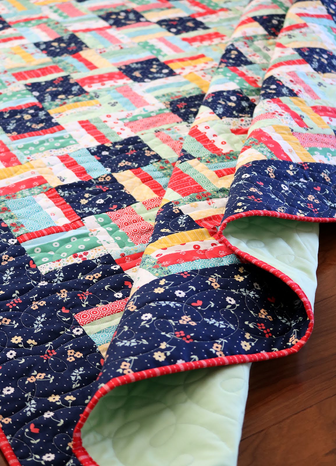 A Bright Corner Strips and Squares Quilt + Perfectly Pretty Patchwork Book