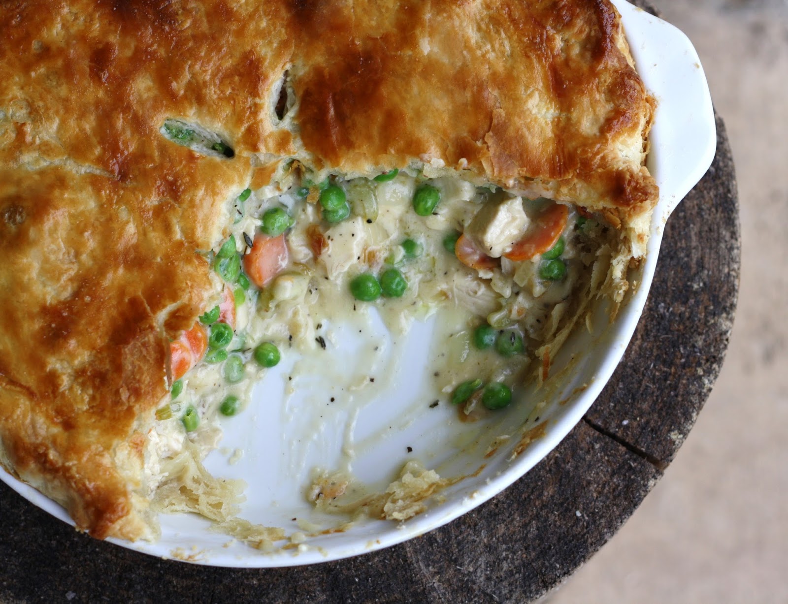 what's for dinner? double crust chicken pot pie... 1 hour and 30 minutes