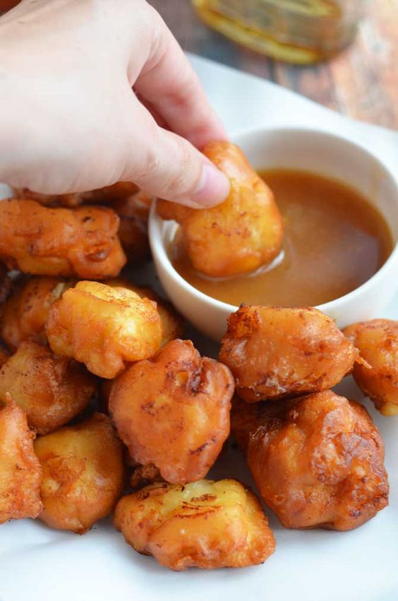 Maple Waffle Chicken Nuggets. These chicken nuggets are coated in maple-y waffle batter and served with a honey maple mustard dip. Perfect for parties!