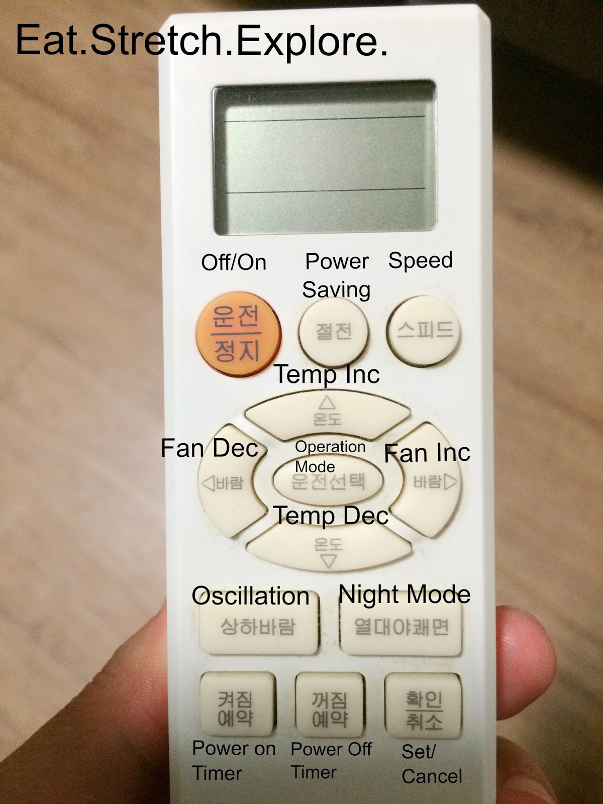 Living in Korea Part 4 How to operate air conditioner (Remote