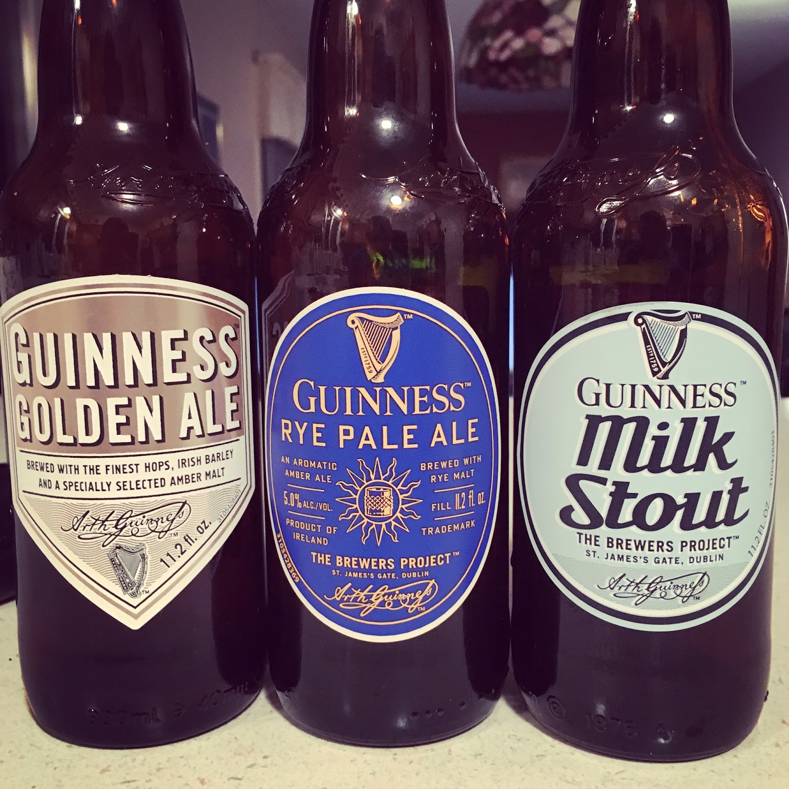 A Crafty Look Beer Blog Guinness Golden Ale, Rye Pale Ale & Milk Stout (Featuring Pat Ryan)