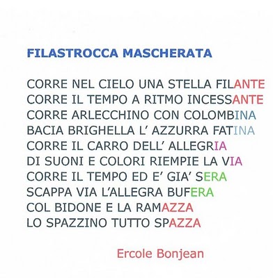 Costruzione Di Frasi Filastrocca Sul Carnevale