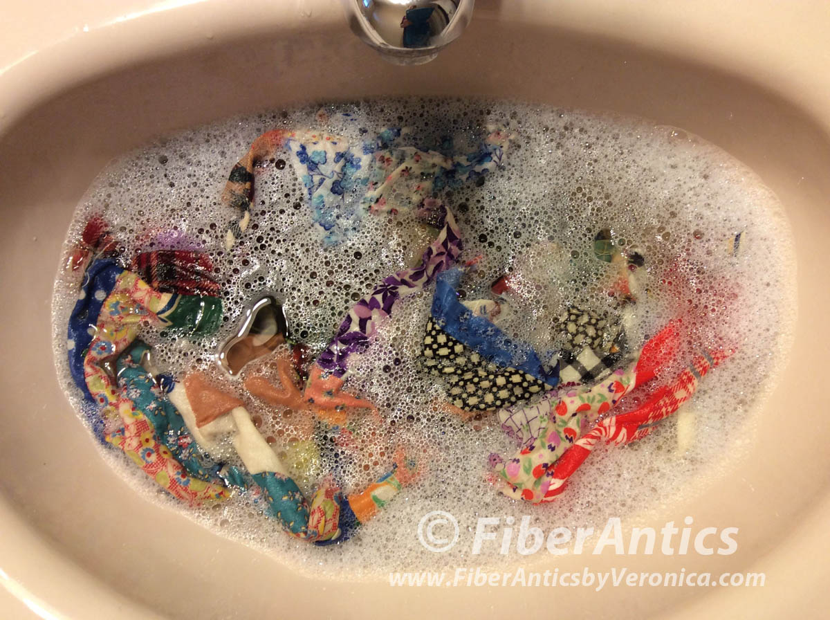 Fiber Antics by Veronica When washing vintage fabrics, watch out for