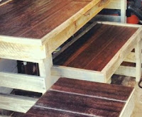 Hardwood flooring coffee table