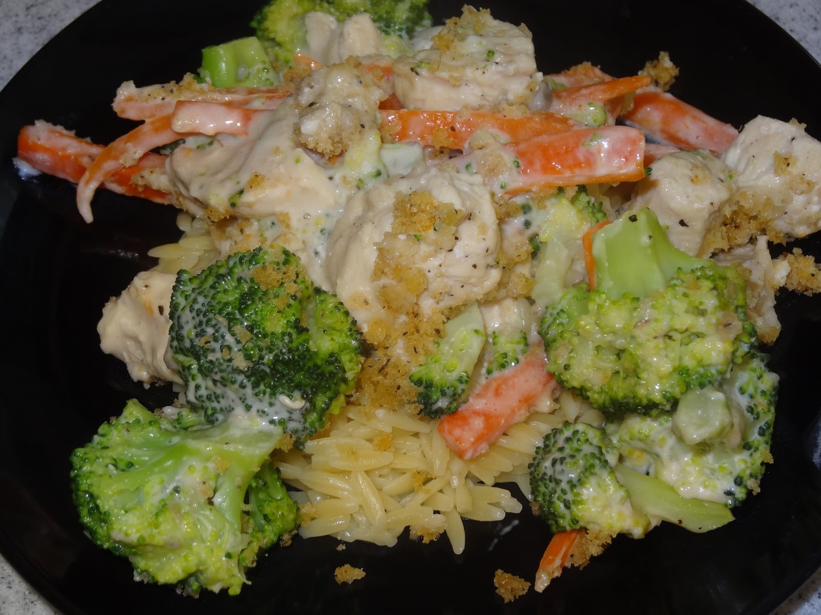 What's cookin', Mom? Chicken, Broccoli and Carrot Gratin