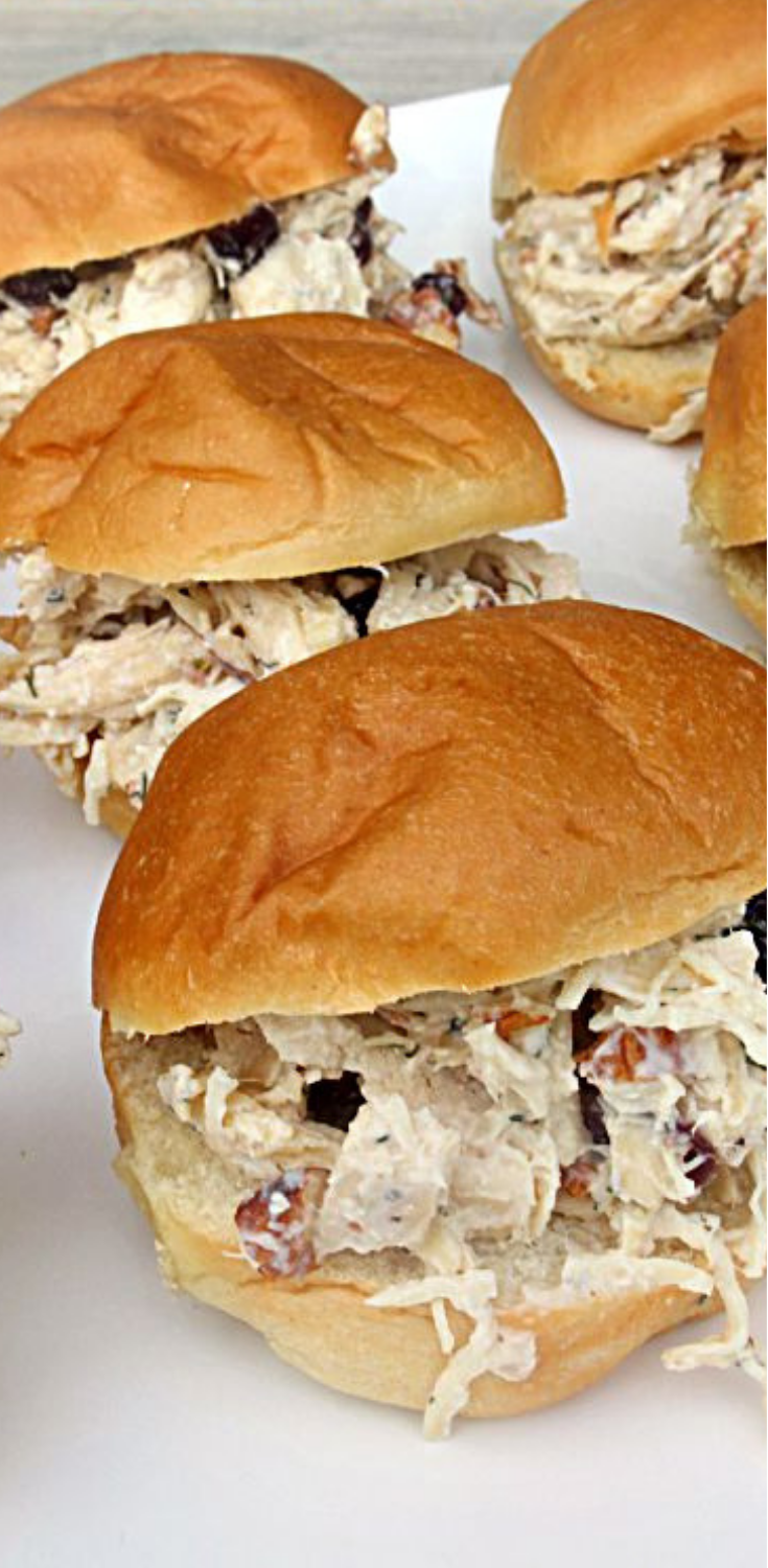 GREEK YOGURT CHICKEN SALAD SANDWICHES