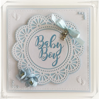 Lunasdatters Scrapbooking: Baby kort - Dreng